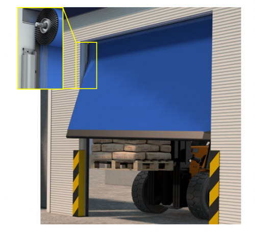 Скоростные рулонные ворота серии TurboFlex 1700х2500 с автоматикой