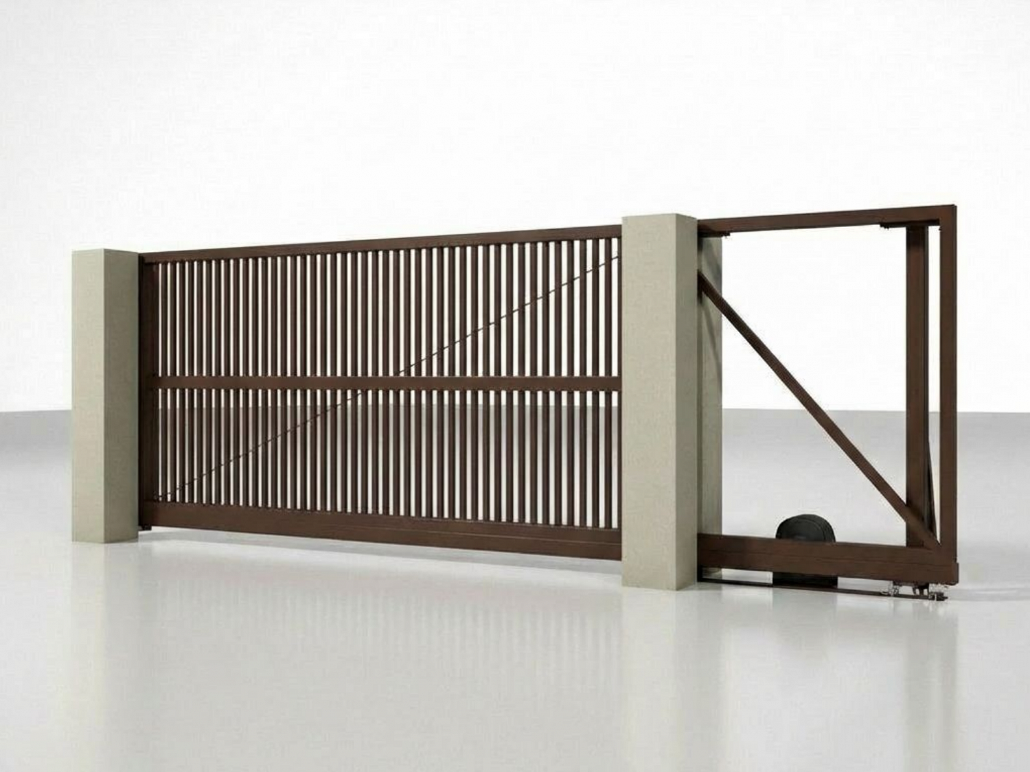 Откатные ворота Alutech серии Prestige 4000×2000 мм для загородного дома