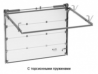 Ворота с торсионными пружинами над проемом